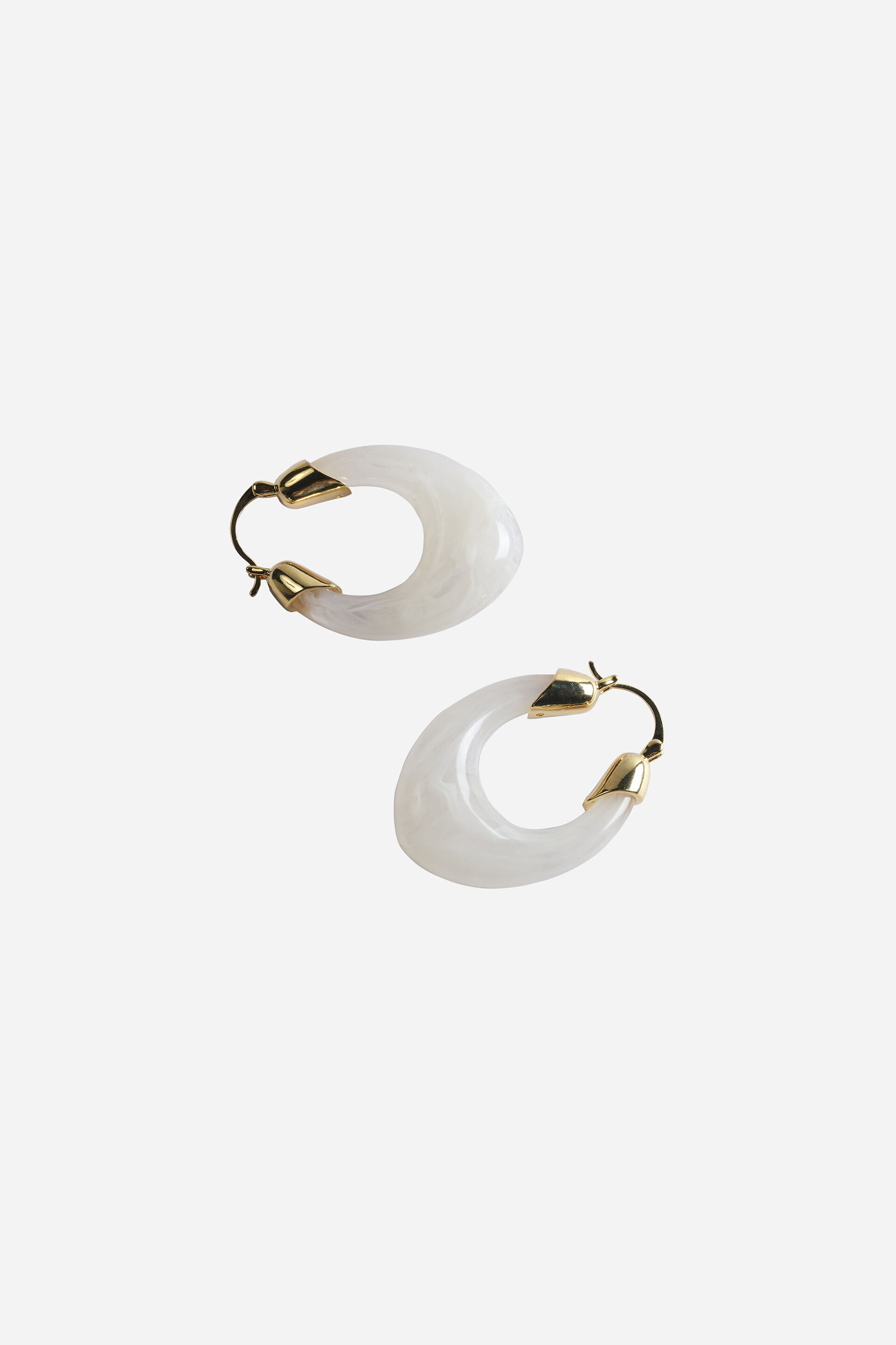 Lucent White Chunky Hoops, , image 2